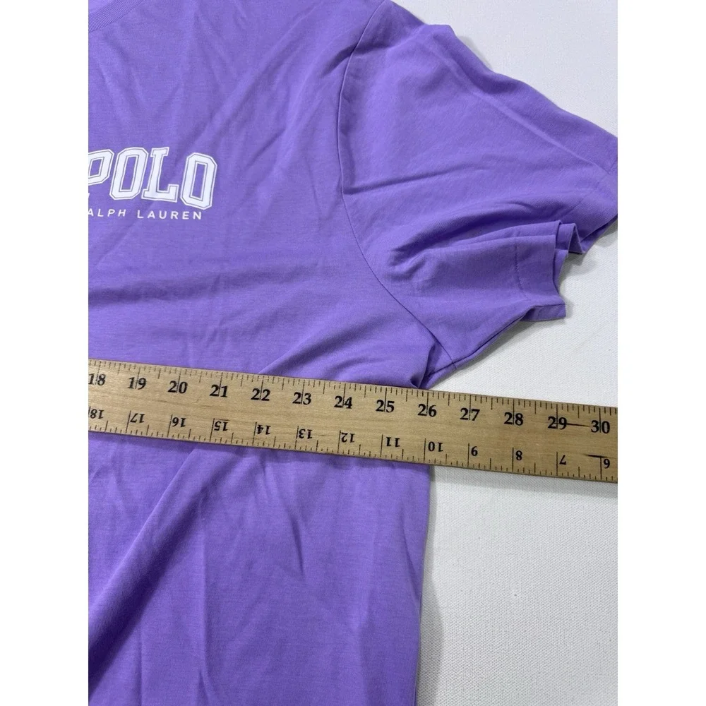 Polo Ralph Lauren Mens 2XB Purple Crew Neck T-Shirt Logo Cotton Big & Tall Tee